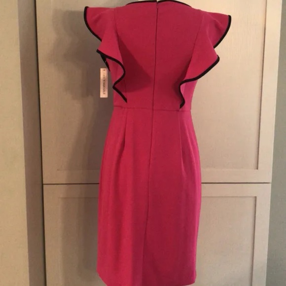 Fuchsia pink ruffle dress size 8 - Picture 3 of 5